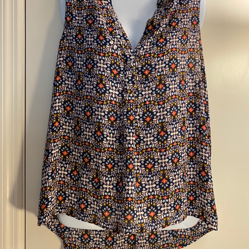 Premise Studio - Floral Navy Blue Blouse - L